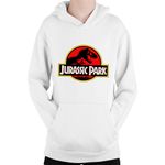 Fashion, accesorii si bijuterii - Copii - Imbracaminte copii - Pulovere si hanorace copii - Hanorac Copii Jurassic Park Logo Extinct Huge, alb, marime L Copii - Infinity.ro