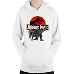Fashion, accesorii si bijuterii - Copii - Imbracaminte copii - Pulovere si hanorace copii - Hanorac Copii Jurassic Park Dinosaur T-REX Scary, alb, marime L Copii - Infinity.ro