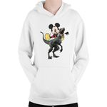 Fashion, accesorii si bijuterii - Copii - Imbracaminte copii - Pulovere si hanorace copii - Hanorac Copii Jurassic Park Mickey Mouse Minecraft Spider Eat, alb, marime L Copii - Infinity.ro