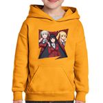 Fashion, accesorii si bijuterii - Copii - Imbracaminte copii - Pulovere si hanorace copii - Hanorac copii Kakegurui Poker Girls Anime Manga, negru, marime L Copii - Infinity.ro