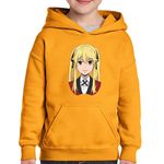 Fashion, accesorii si bijuterii - Copii - Imbracaminte copii - Pulovere si hanorace copii - Hanorac copii Kakegurui Runa Yomozuki Fan Art Anime, negru, marime L Copii - Infinity.ro