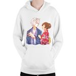 Fashion, accesorii si bijuterii - Copii - Imbracaminte copii - Pulovere si hanorace copii - Hanorac Copii Kamisama Kiss Tomoe High School Otaku, alb, marime L Copii - Infinity.ro
