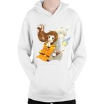 Fashion, accesorii si bijuterii - Copii - Imbracaminte copii - Pulovere si hanorace copii - Hanorac Copii Kamisama Kiss Tomoe Nanami Rebel Nerd, alb, marime L Copii - Infinity.ro