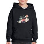 Fashion, accesorii si bijuterii - Copii - Imbracaminte copii - Pulovere si hanorace copii - Hanorac copii Kimetsu no Yaiba Makomo Sabito Anime, negru, marime L Copii - Infinity.ro