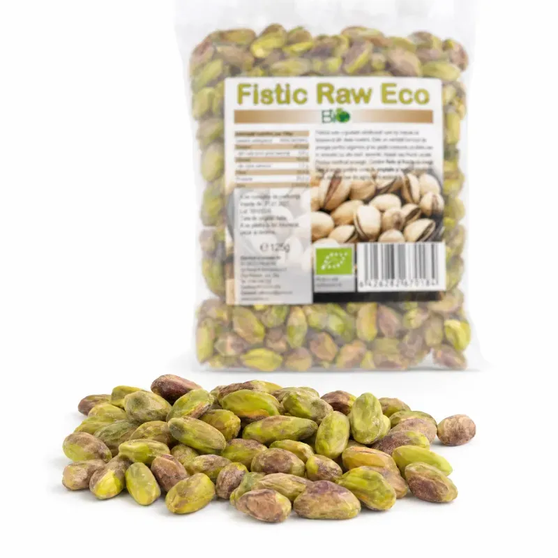 Market - Bacanie - Chipsuri si snacksuri - Alune, fistic si mixuri - Fistic crud RAW BIO, 125g - Infinity.ro