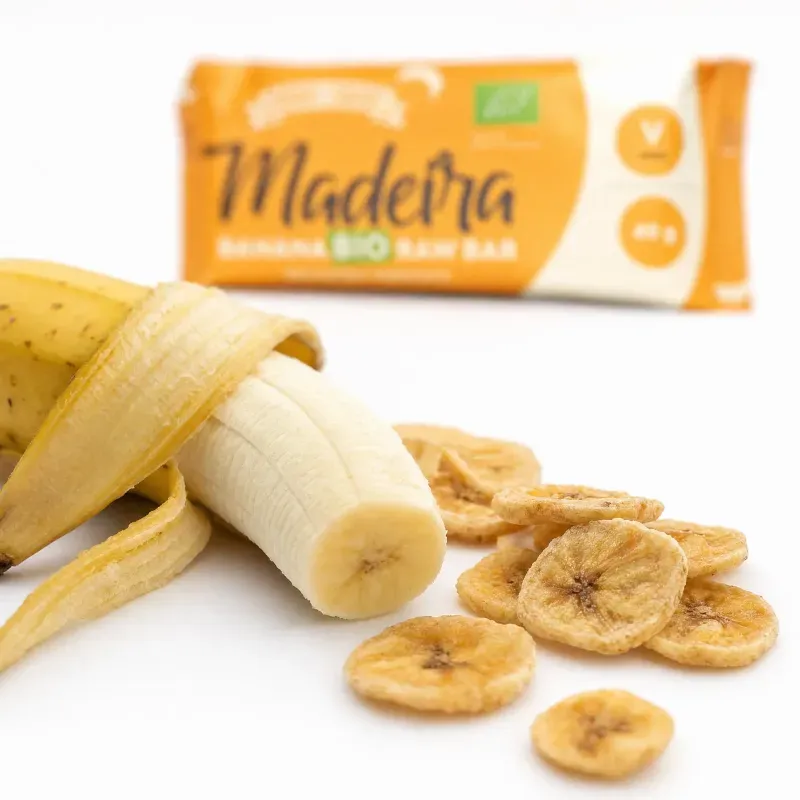 Ingrijire personala si Cosmetice - Sanatate si wellness - Suplimente alimentare - Alte suplimente alimentare - Baton raw BIO cu banana, Madeira, 40g - Infinity.ro