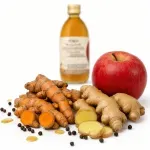 Market - Bacanie - Alimente de baza - Ulei si otet - Otet din cidru de mere cu turmeric, ghimbir si piper negru BIO, 250ml - Infinity.ro