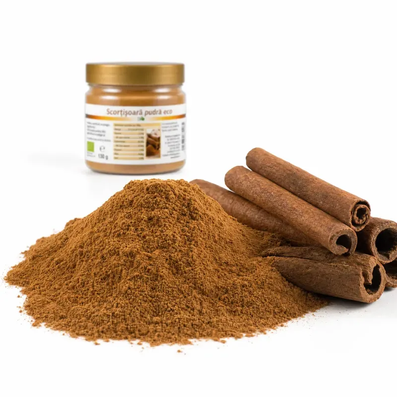 Market - Bacanie - Condimente si sosuri - Scortisoara Cassia macinata pudra, BIO, 130g - Infinity.ro