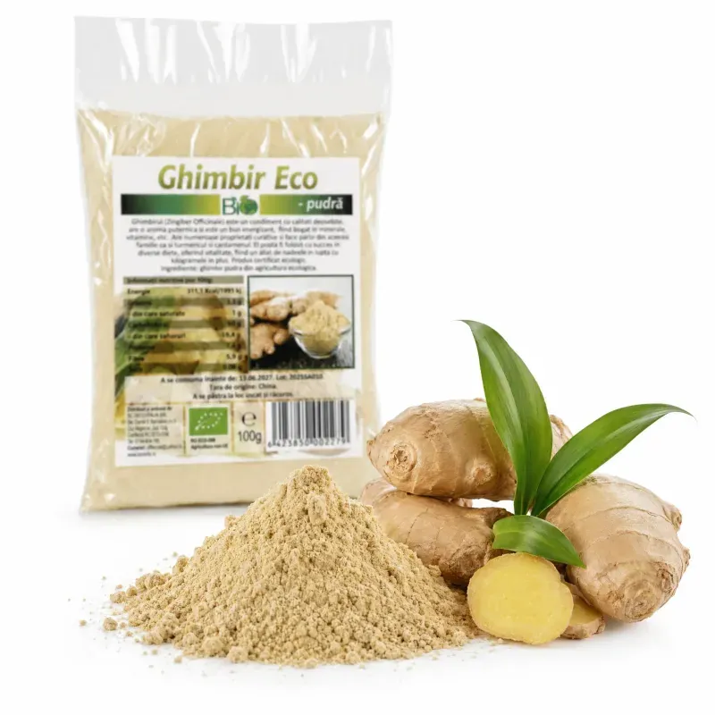 Market - Bacanie - Condimente si sosuri - Ghimbir pudra BIO, 100g - Infinity.ro