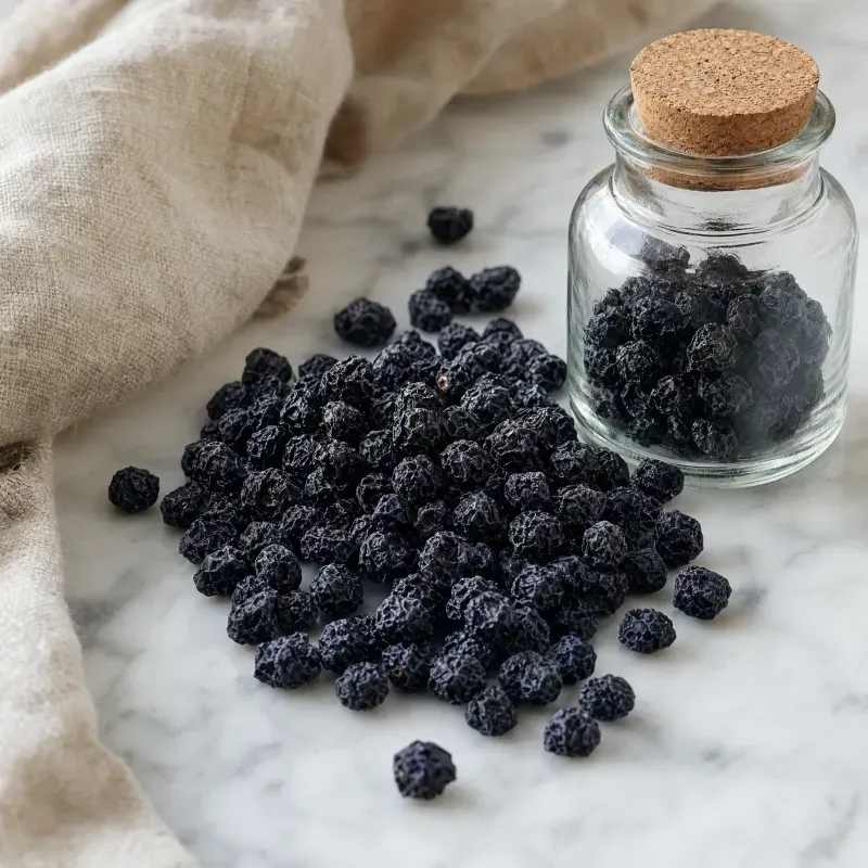 Market - Bacanie - Chipsuri si snacksuri - Fructe uscate - Fructe de aronia uscate BIO, fara indulcitori, 100g - Infinity.ro