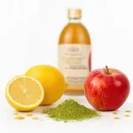 Market - Bacanie - Alimente de baza - Ulei si otet - Otet din cidru de mere nefiltrat cu matcha si lamaie BIO, 250ml - Infinity.ro