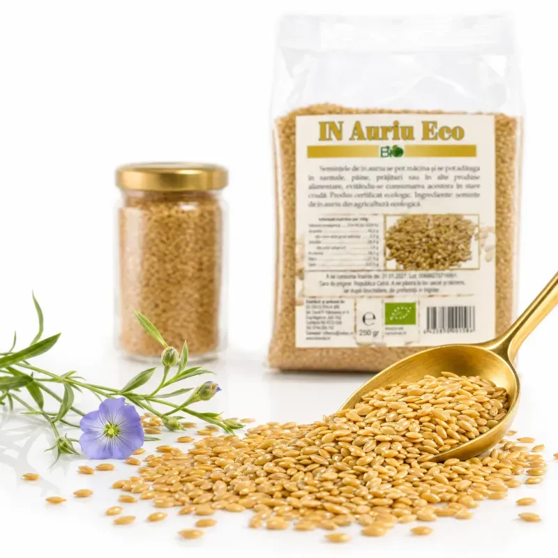 Market - Bacanie - Produse bio - Seminte de in auriu BIO, 250g - Infinity.ro