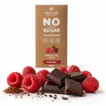 Market - Bacanie - Produse dietetice si naturiste - Ciocolata neagra vegana BIO cu zmeura si cacao nibs, Mulate, fara zahar, 80g - Infinity.ro