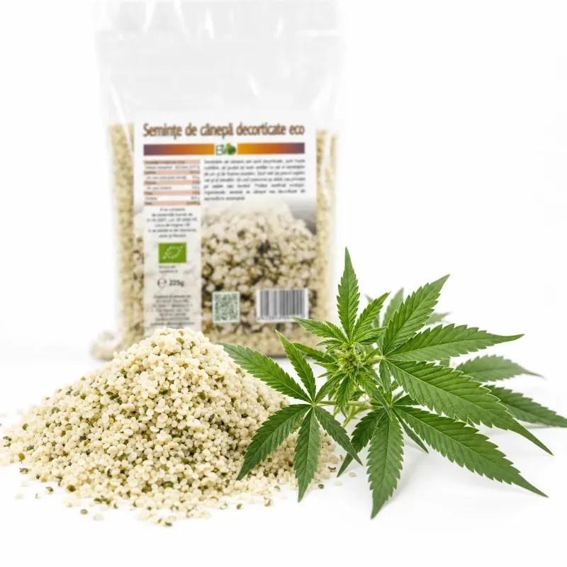 Market - Bacanie - Produse bio - Seminte de canepa decorticate, BIO 225g - Infinity.ro