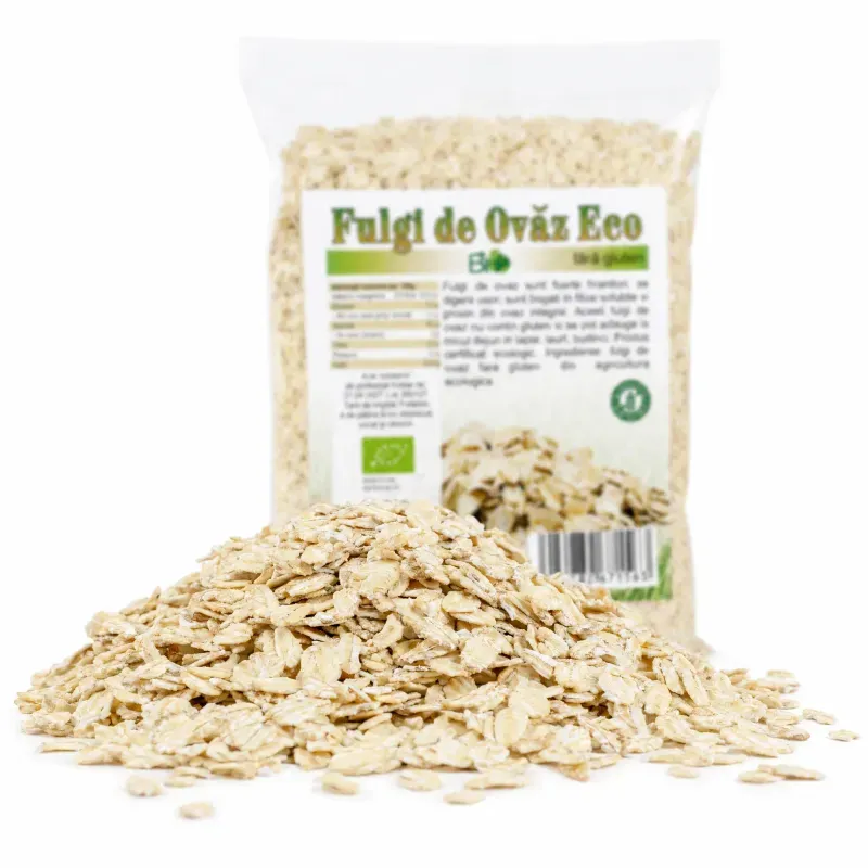 Market - Bacanie - Cereale, musli si fulgi - Fulgi de ovaz BIO, fara gluten, 500g - Infinity.ro