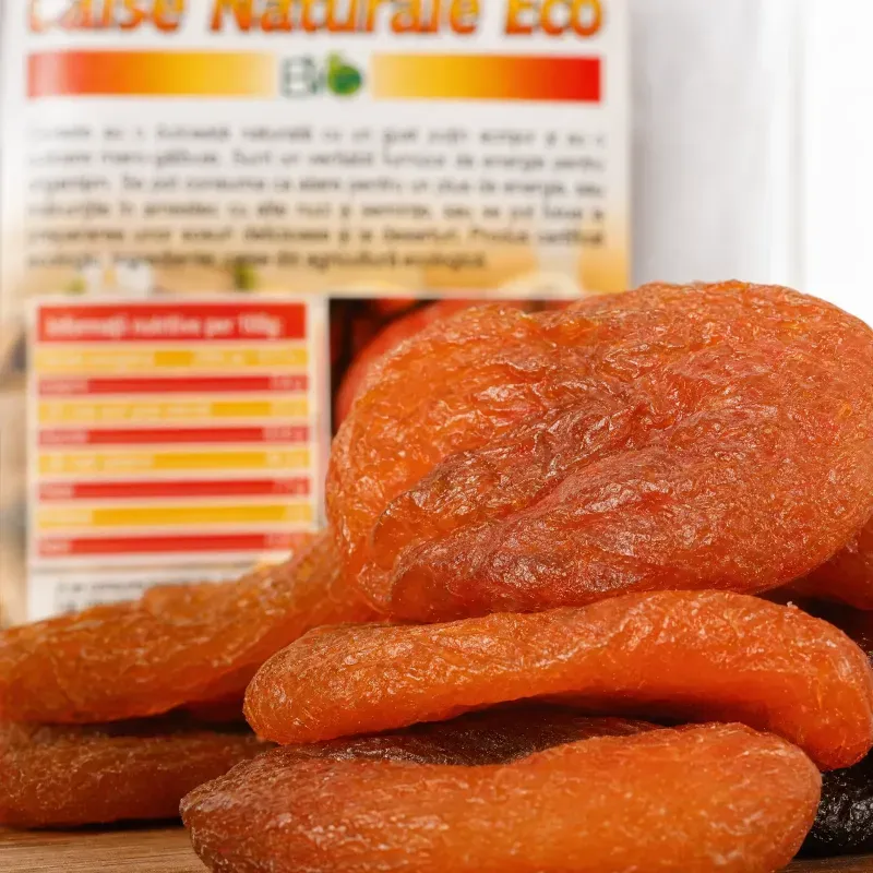 Market - Bacanie - Chipsuri si snacksuri - Fructe uscate - Caise uscate deshidratate BIO, 200g - Infinity.ro