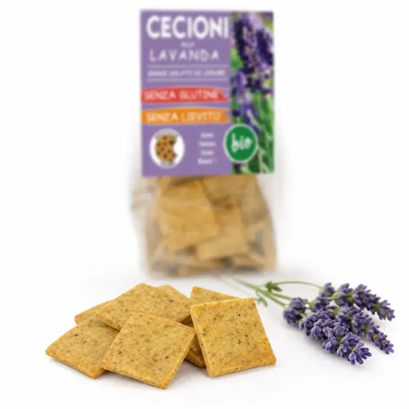 Market - Bacanie - Chipsuri si snacksuri - Saratele si crakers - Crackers BIO din leguminoase cu lavanda, fara gluten - Infinity.ro