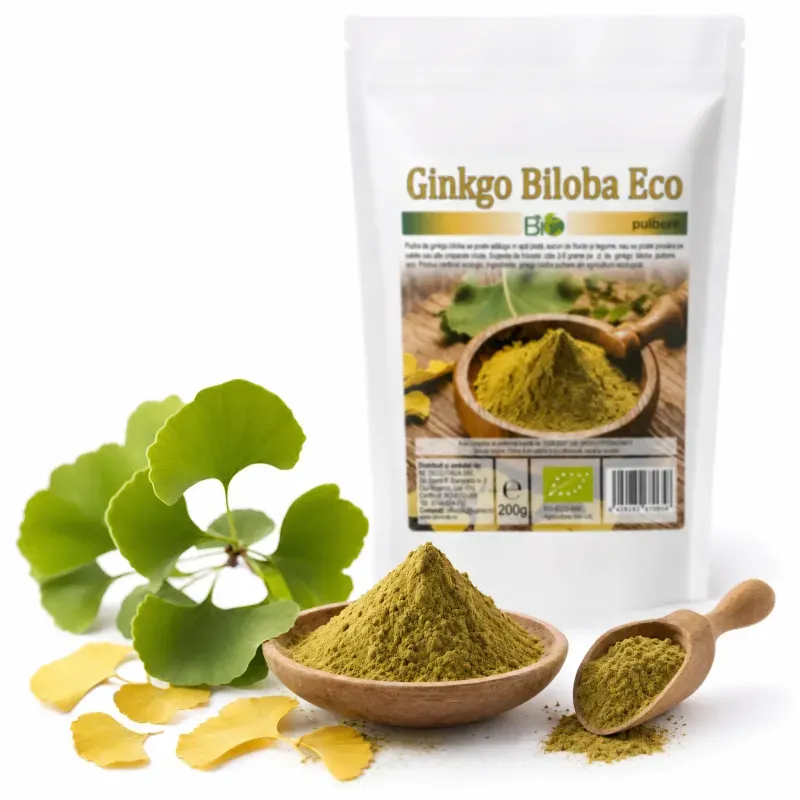 Ingrijire personala si Cosmetice - Sanatate si wellness - Suplimente alimentare - Alte suplimente alimentare - Ginkgo biloba pulbere BIO, 200g - Infinity.ro