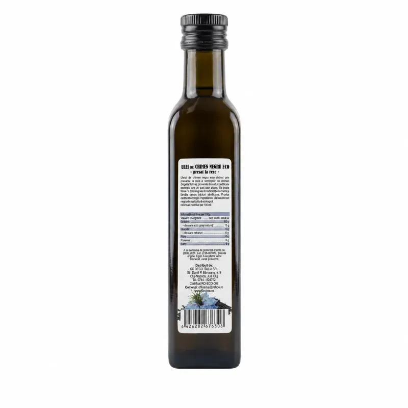 Market - Bacanie - Alimente de baza - Ulei si otet - Ulei de chimen negru BIO, 250ml - Infinity.ro
