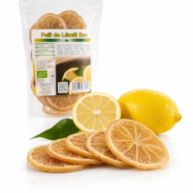 Market - Bacanie - Chipsuri si snacksuri - Fructe uscate - Felii de lamaie BIO, 150g - Infinity.ro