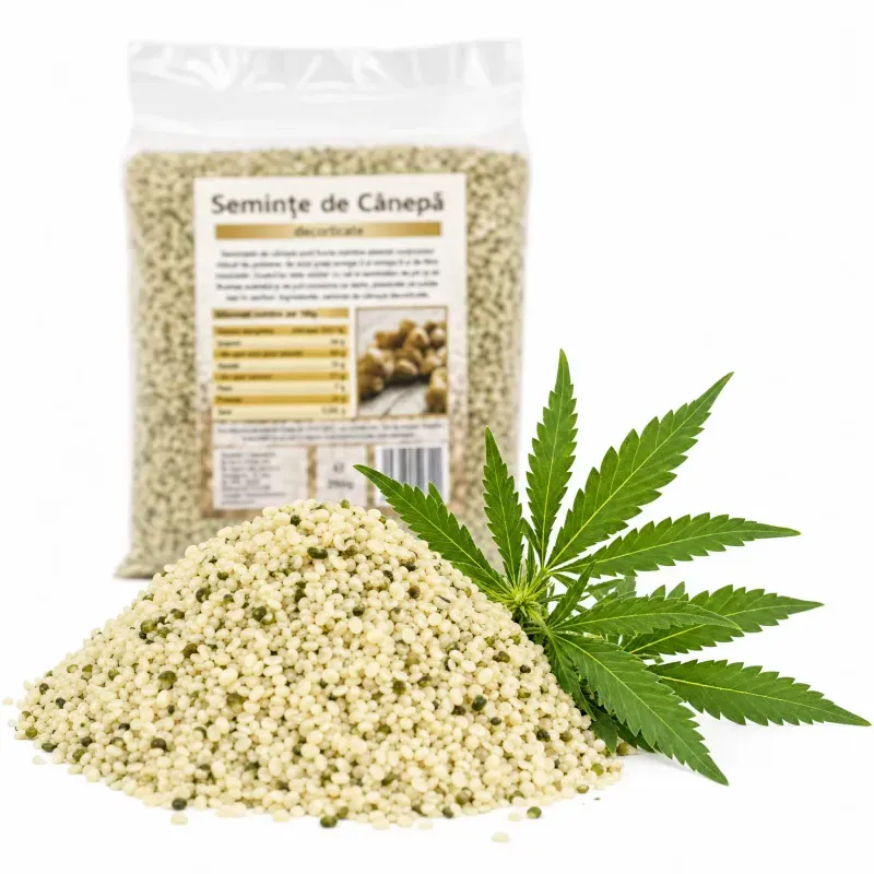 Market - Bacanie - Alimente de baza - Alte alimente si ingrediente - Seminte de canepa decorticate, 250g - Infinity.ro