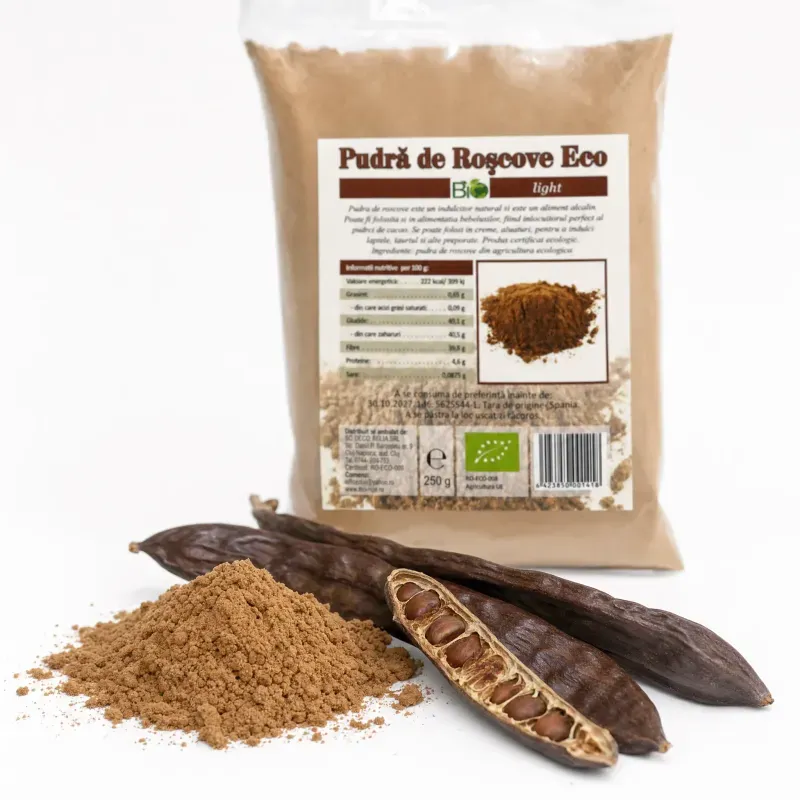 Market - Bacanie - Ingrediente prajituri - Pudra de roscove BIO, 250g - Infinity.ro