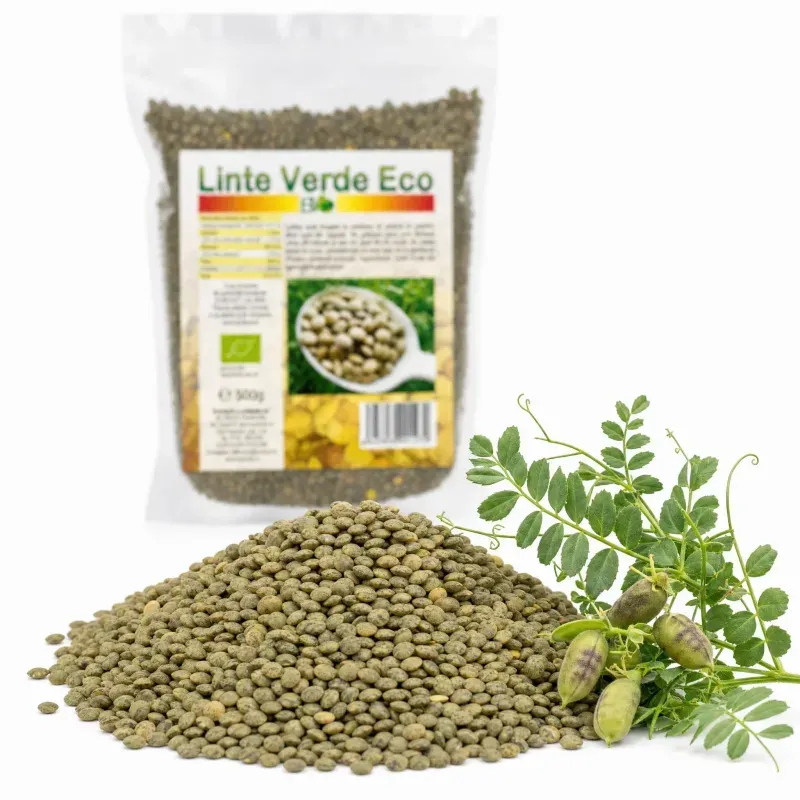 Market - Bacanie - Alimente de baza - Alte alimente si ingrediente - Linte verde BIO, 500g - Infinity.ro