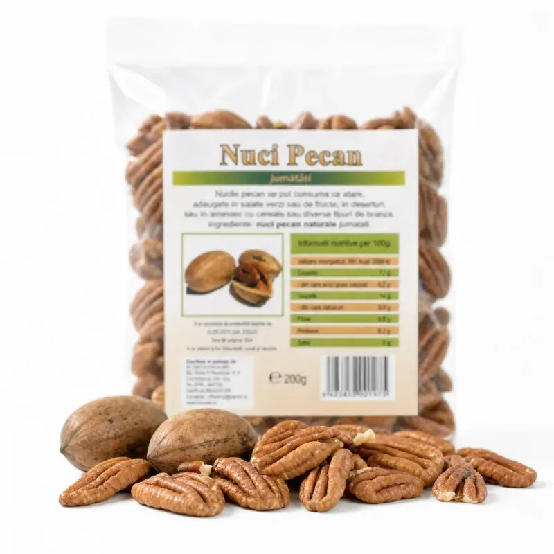 Market - Bacanie - Chipsuri si snacksuri - Alune, fistic si mixuri - Nuci pecan, 200g - Infinity.ro