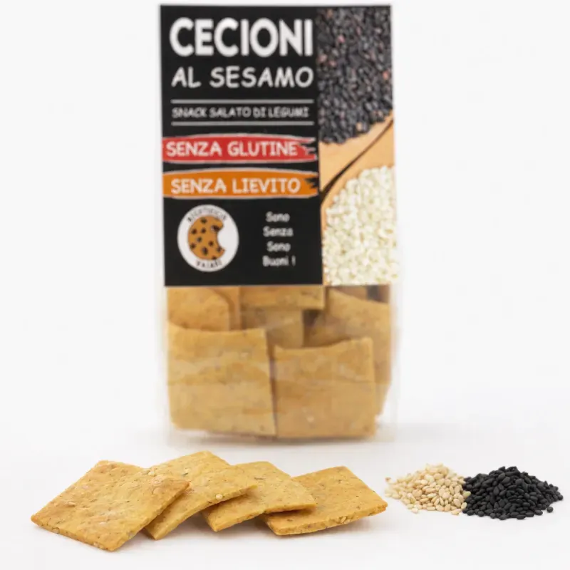 Market - Bacanie - Chipsuri si snacksuri - Saratele si crakers - Crackers BIO din leguminoase cu susan, fara gluten - Infinity.ro