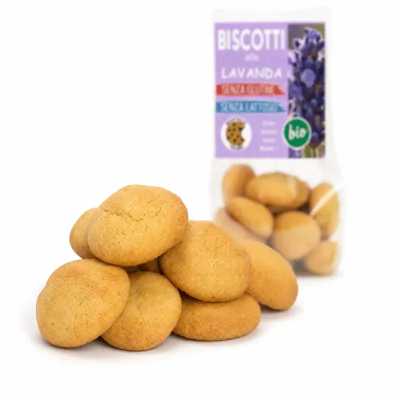 Market - Bacanie - Dulciuri - Biscuiti si napolitane - Biscuiti BIO cu lavanda si ciocolata, fara gluten, 200g - Infinity.ro