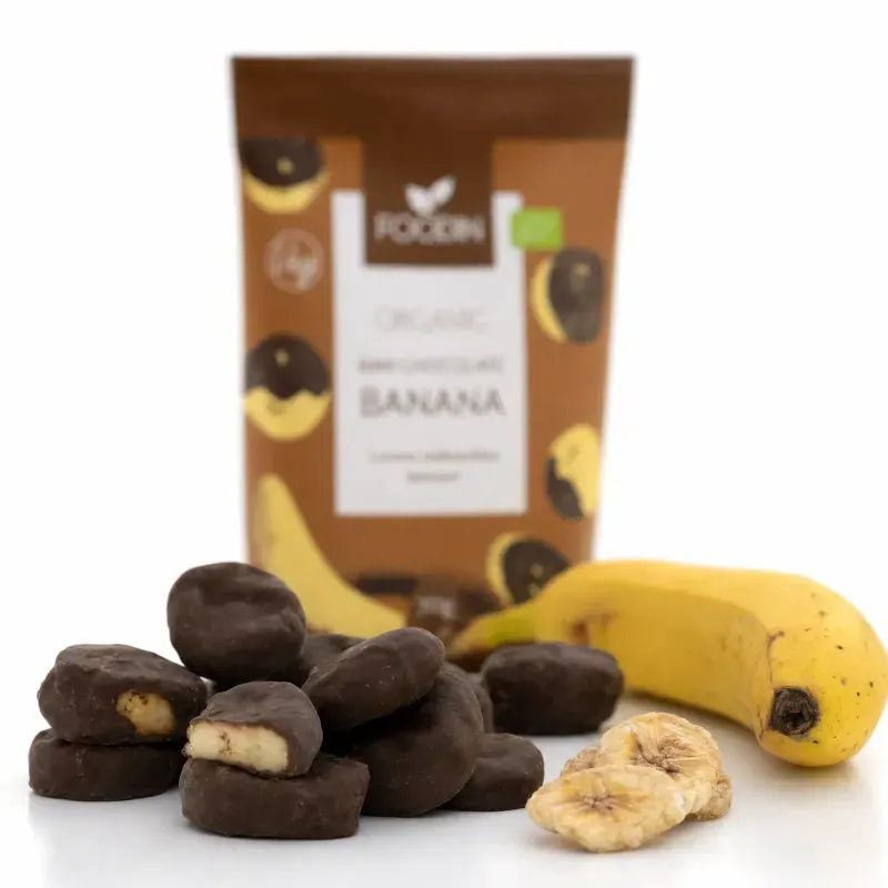 Market - Bacanie - Dulciuri - Ciocolata - Banane in ciocolata raw BIO, 70g - Infinity.ro