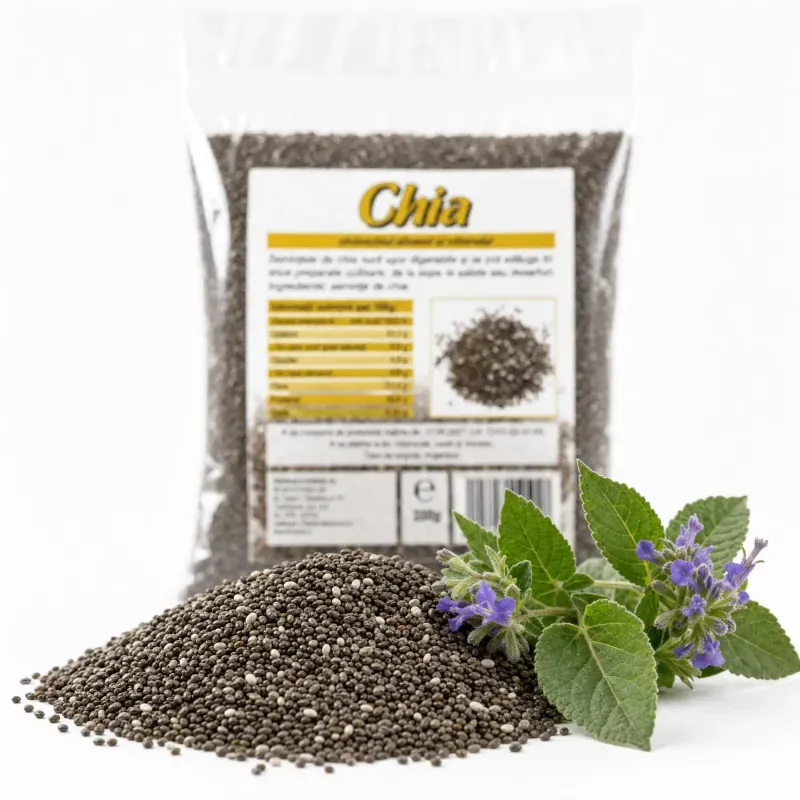 Market - Bacanie - Alimente de baza - Alte alimente si ingrediente - Seminte de chia RAW, 200g - Infinity.ro
