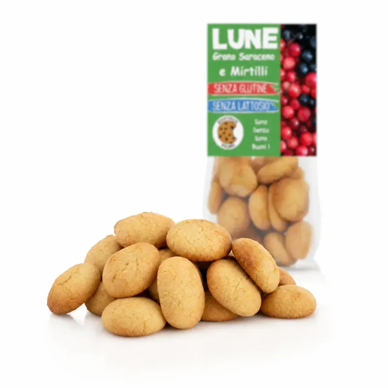 Market - Bacanie - Dulciuri - Biscuiti si napolitane - Biscuiti BIO cu hrisca si afine, fara gluten, 200g - Infinity.ro