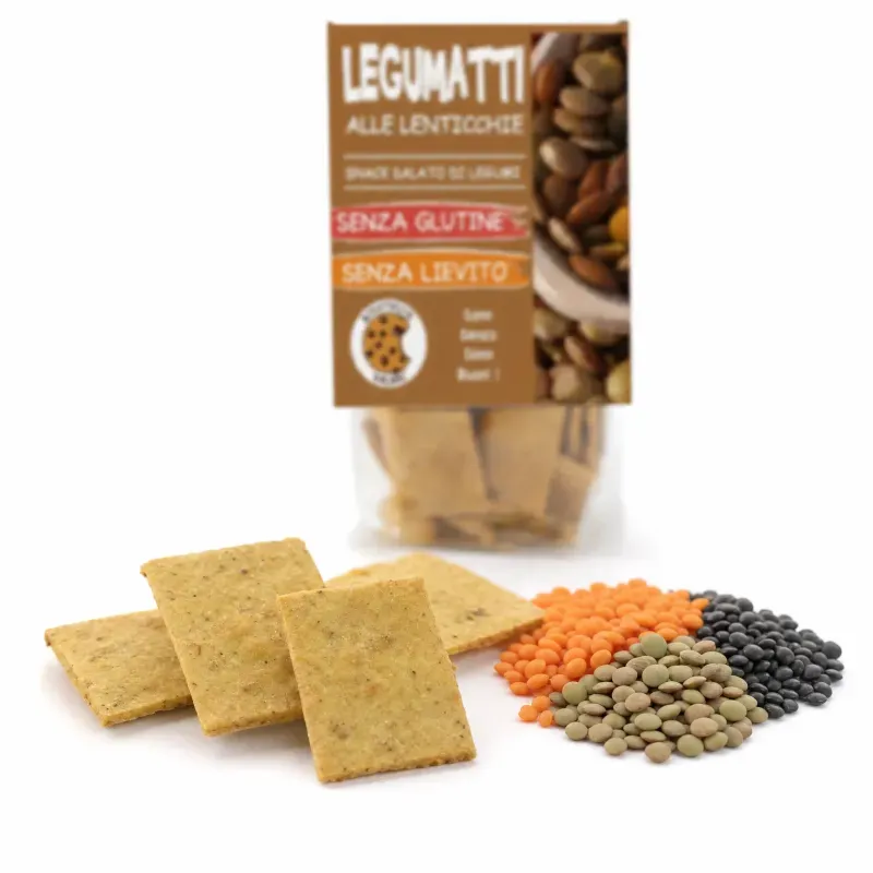 Market - Bacanie - Chipsuri si snacksuri - Saratele si crakers - Crackers BIO din leguminoase cu linte, fara gluten - Infinity.ro