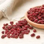 Market - Bacanie - Chipsuri si snacksuri - Fructe uscate - Agrise rosii uscate fara aditivi, 100g - Infinity.ro