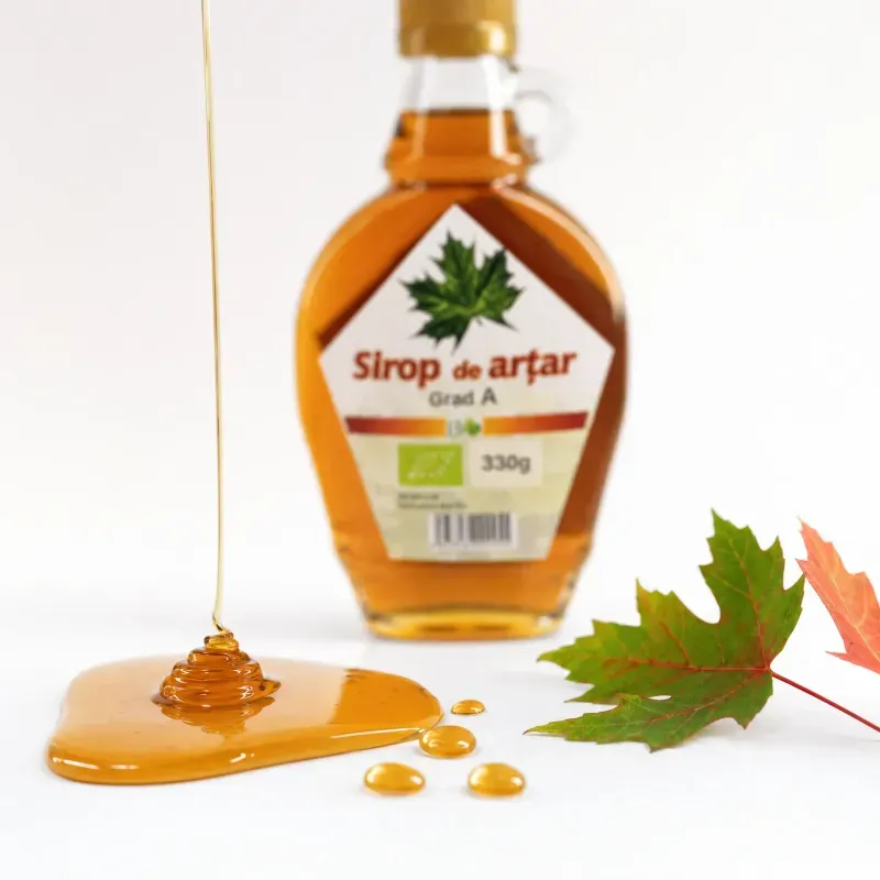Market - Bacanie - Alimente de baza - Zahar si indulcitori - Sirop de artar BIO, grad A, 330g - Infinity.ro