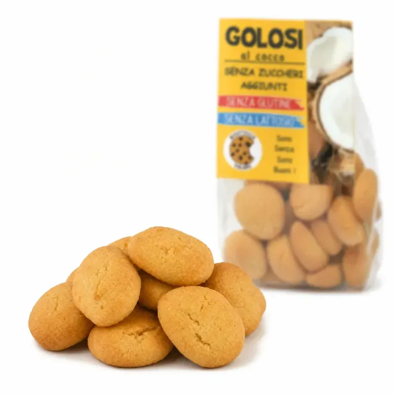 Market - Bacanie - Dulciuri - Biscuiti si napolitane - Biscuiti cu nuca de cocos, fara zahar si fara gluten, 180g - Infinity.ro