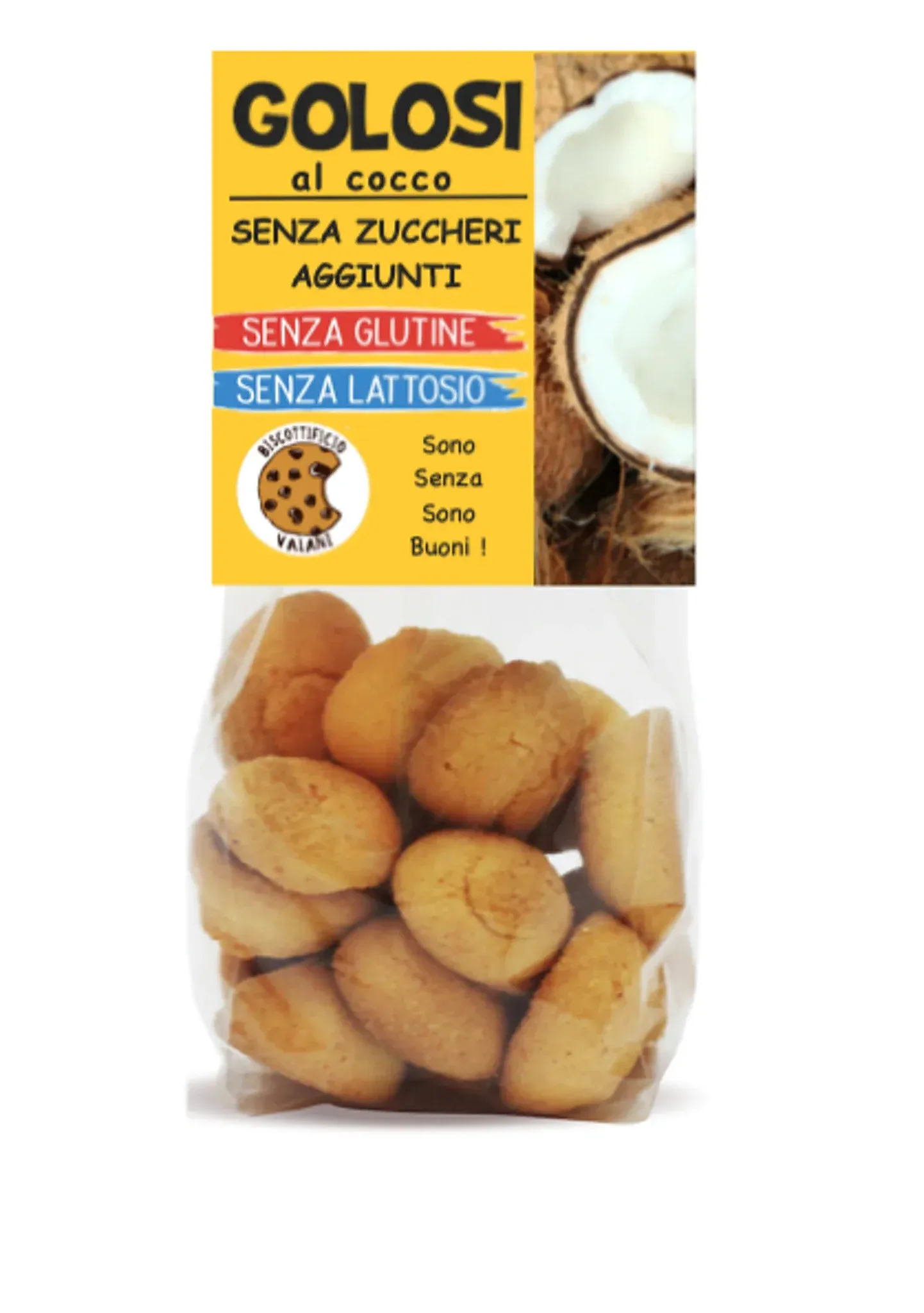 Biscuiti cu nuca de cocos, fara zahar si fara gluten, 180g