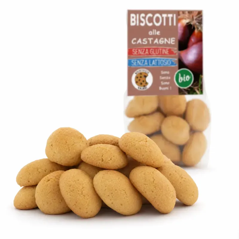 Market - Bacanie - Dulciuri - Biscuiti si napolitane - Biscuiti BIO cu castane, fara gluten, 200g - Infinity.ro