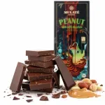 Market - Bacanie - Dulciuri - Ciocolata - Ciocolata neagra cu lapte BIO cu unt de arahide, Mulate, 80g - Infinity.ro