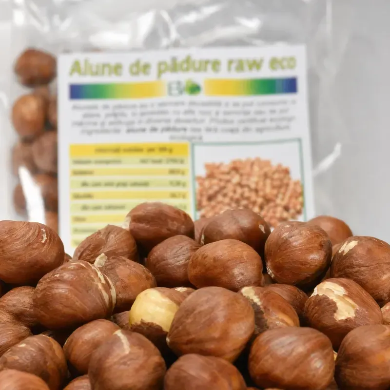 Market - Bacanie - Chipsuri si snacksuri - Alune, fistic si mixuri - Alune de padure crude BIO, miez decojit, 150g - Infinity.ro
