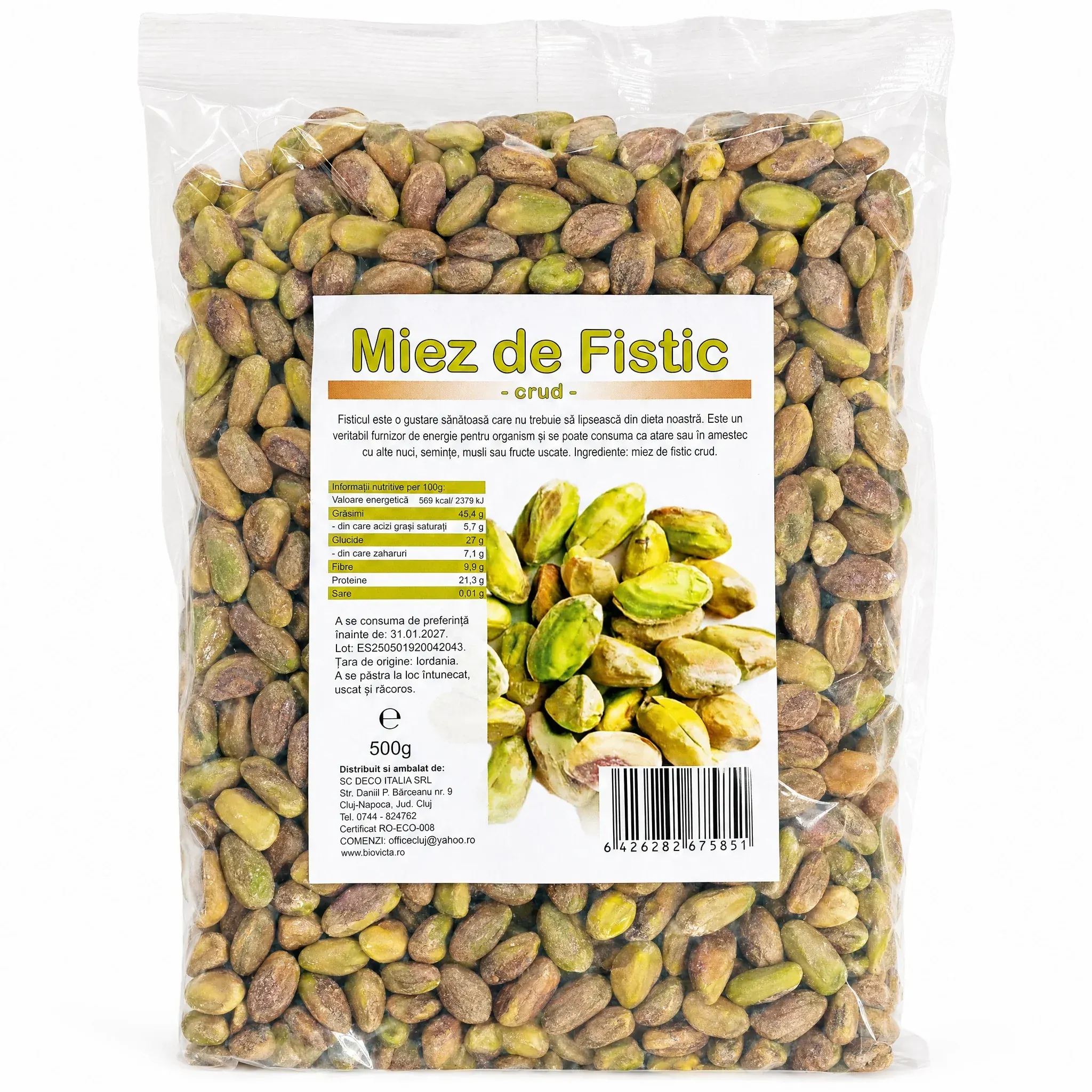 Fistic crud miez natural decojit, 500g