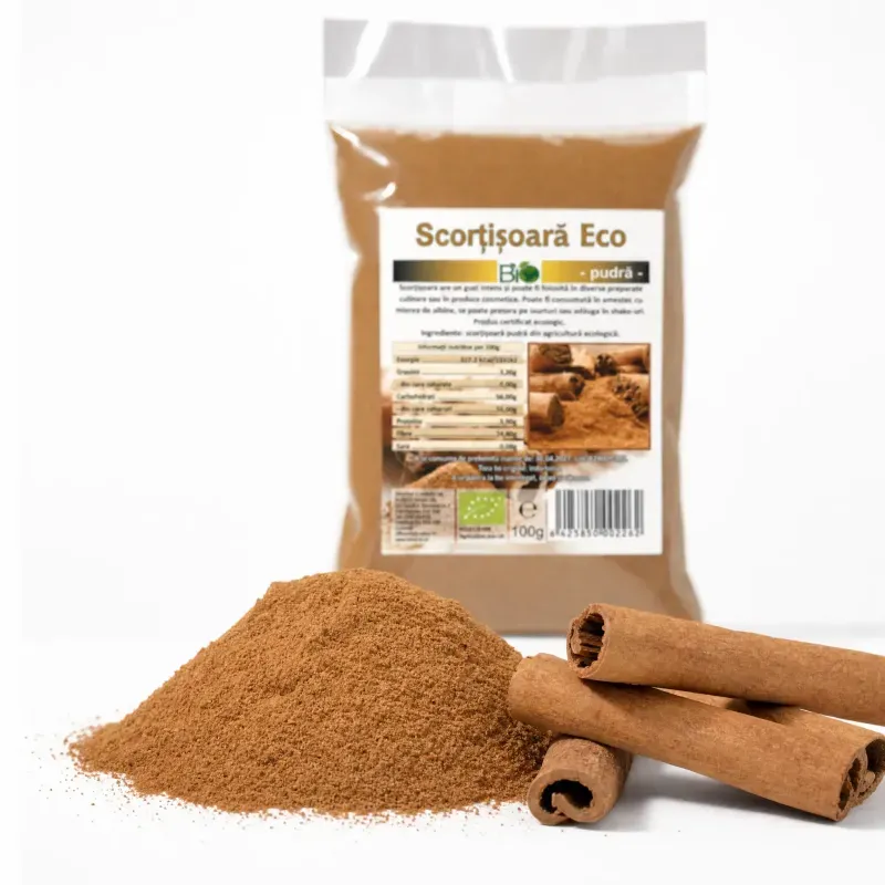 Market - Bacanie - Condimente si sosuri - Scortisoara macinata Cassia, BIO 100g - Infinity.ro