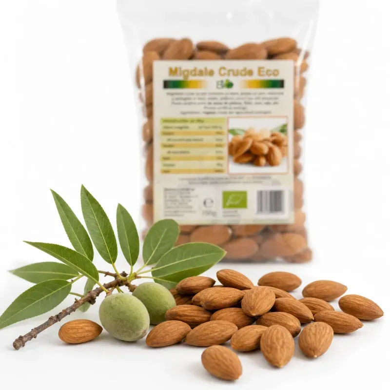 Market - Bacanie - Chipsuri si snacksuri - Alune, fistic si mixuri - Migdale crude RAW BIO, 150g - Infinity.ro