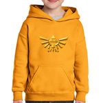 Fashion, accesorii si bijuterii - Copii - Imbracaminte copii - Pulovere si hanorace copii - Hanorac copii Legend of Zelda Gold Logo, negru, marime L Copii - Infinity.ro