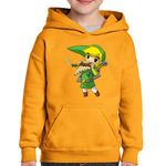 Fashion, accesorii si bijuterii - Copii - Imbracaminte copii - Pulovere si hanorace copii - Hanorac copii Legend of Zelda Link Spiridus Elf, negru, marime M Copii - Infinity.ro