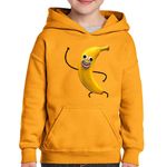 Fashion, accesorii si bijuterii - Copii - Imbracaminte copii - Pulovere si hanorace copii - Hanorac copii Lumea lui Gumball Banana Desene Cartoon, negru, marime M Copii - Infinity.ro