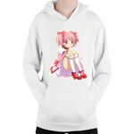 Fashion, accesorii si bijuterii - Copii - Imbracaminte copii - Pulovere si hanorace copii - Hanorac Copii Madoka Magica Kaname Friends Save Univserse Drama, alb, marime L Copii - Infinity.ro