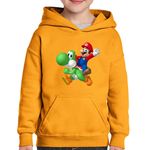 Fashion, accesorii si bijuterii - Copii - Imbracaminte copii - Pulovere si hanorace copii - Hanorac copii Mario Yoshi Super Game Hero, negru, marime L Copii - Infinity.ro