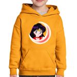 Fashion, accesorii si bijuterii - Copii - Imbracaminte copii - Pulovere si hanorace copii - Hanorac copii Marte Sailor Moon Black Hair Anime, negru, marime L Copii - Infinity.ro